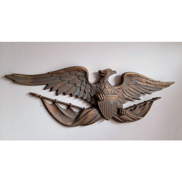 Sexton Eagle With Flag Wall Hanging Usa For Sale - Image 4 of 13
