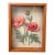 Vintage Signed 1998 I. Griffin Dimensional Botanical Poppy Relief – Framed Shadowbox Wall Sculpture For Sale
