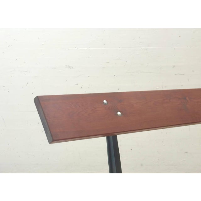 Garden Bench with Delicate Cast Iron Frame and Wooden Slats, 1960s For Sale - Image 11 of 18