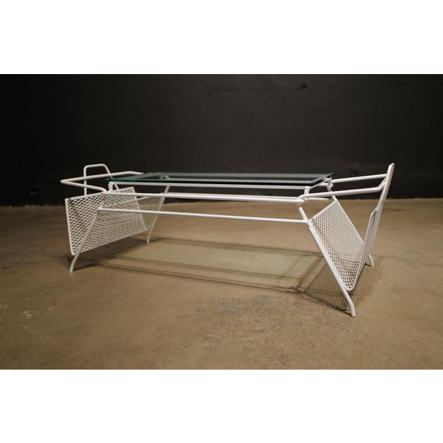 White Mid 20th Century Maurizio Tempestini Iron Cocktail Magazine Table for Salterini For Sale - Image 8 of 13