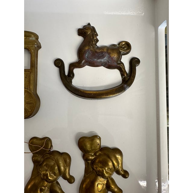 Vintage Brass Toys Motif Ornament, S/ For Sale In Miami - Image 6 of 6