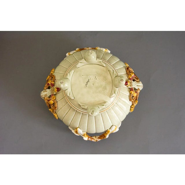 Majolica Cache Pots of Swallows from Sarreguemines, 1880s, Set of 2 For Sale - Image 6 of 12