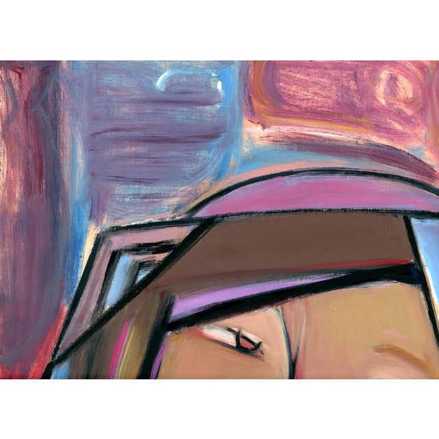 2020s Venetian, Cubist Abstract Portrait Oil Painting by Alexandra Swistak For Sale - Image 5 of 7