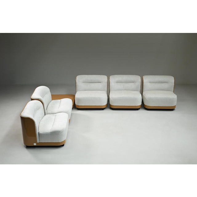 Mid-Century Modern Trinom Chairs and Coffee Table by Peter Maly for COR, 1960s, Set of 6 For Sale - Image 3 of 10