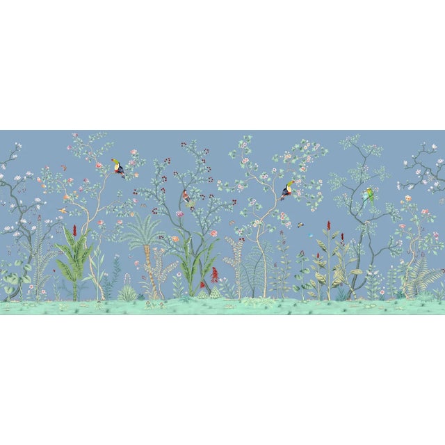 Standard Panel Size: Width 36"x Height 100"per panel Design: birds and flowers, 7 panels pattern Wallpaper material: paper...