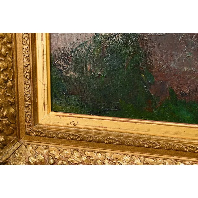 A stunning, large oil-on-canvas painting by Belgian artist, Gerard Roosen (1869 – 1935). “Girl on a Beach” features a...