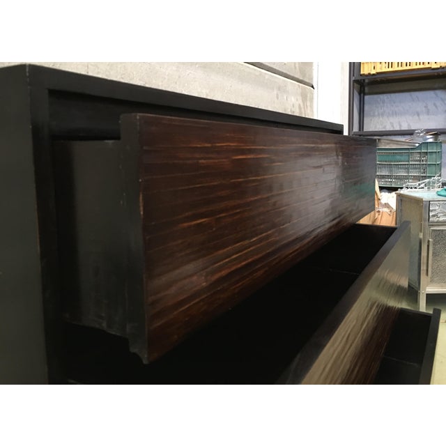 Mid-Century Modern Wood and Black Lacquer Chest, Commode For Sale - Image 9 of 11