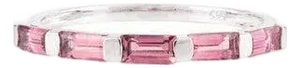 Modern Chic Eternity Band With Baguette Cut Natural Pink Tourmaline Size 5