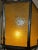 Large Vintage 1950s Mediterranean Wrought Iron Amber Glass Entrance Hall Light For Sale - Image 9 of 12
