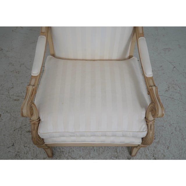 Pair of Century Upholstered French Regency Open Armchairs For Sale - Image 9 of 18