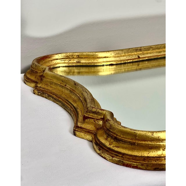 Wood 1930s Italian Giltwood Arched Mirror For Sale - Image 7 of 12