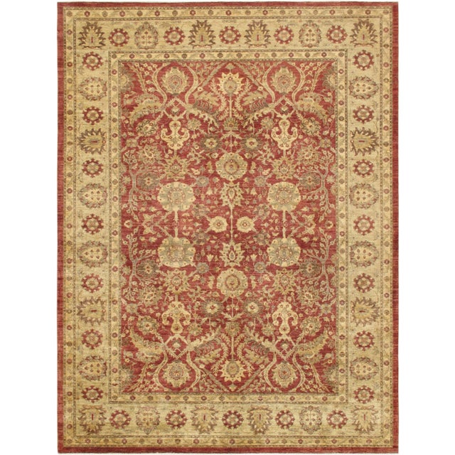 Textile Pasargad Home Ferehan Lamb's Wool Area Rug, 9' 1" X 12' 0", Rust For Sale - Image 7 of 7