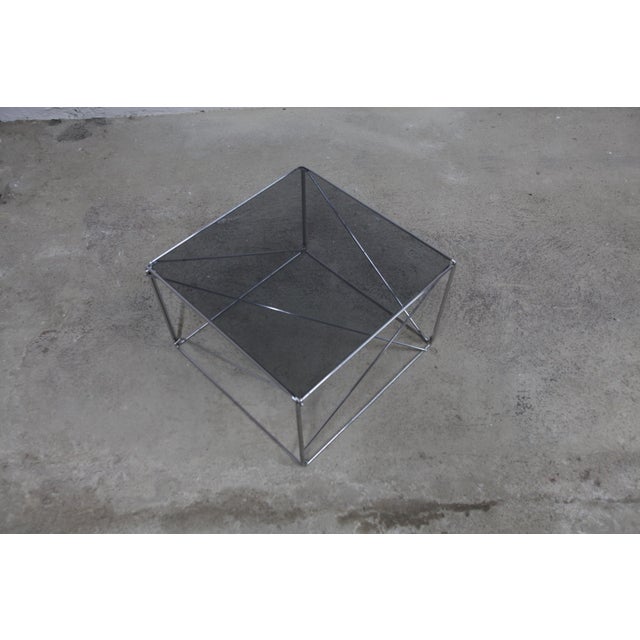 Gray Isocèle Collection Coffee Table with Smoked Glass Top from Max Sauze, 1970 For Sale - Image 8 of 13