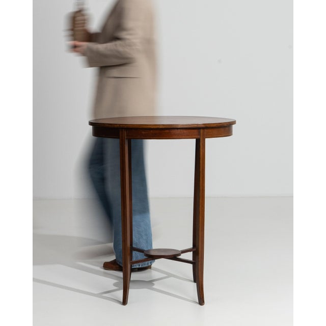 19th Century English Inlaid Oval Side Table For Sale - Image 9 of 14