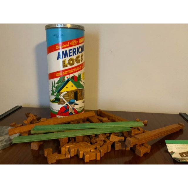 Mid-Century Modern Vintage 1950s Halsam “Original Hewn” American Logs Set No. 815 - Complete & Instructions For Sale - Image 3 of 8