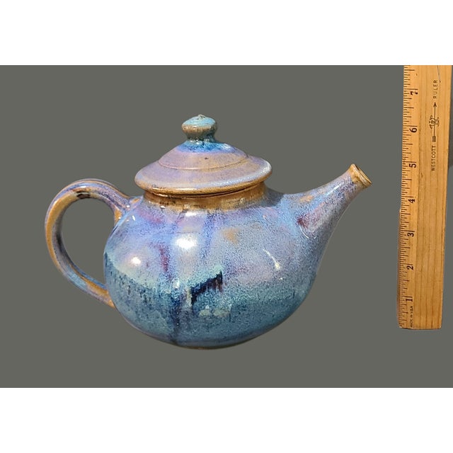 American Late 20th Century Chilmark Geoffrey Barr Martha's Vineyard Tisbury Ma Hand Thrown Pottery Teapot For Sale - Image 3 of 7