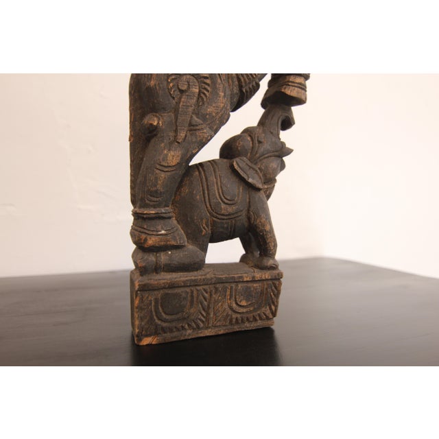 19th Century Indian Carved Wood Object For Sale - Image 12 of 16