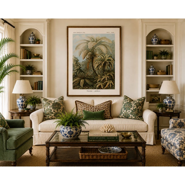 Botanical Art Print Reproduction, Vintage Fern and Palm Tree Illustration, 12" X 18" For Sale In Buffalo - Image 6 of 10