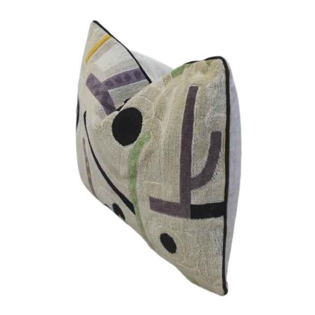 Clarence House Clarence House Velours Klee Beige Modern Abstract Feather/Down Pillow For Sale - Image 4 of 6