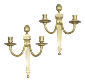 Bronze Wall Sconces, 1920s, Set of 2
