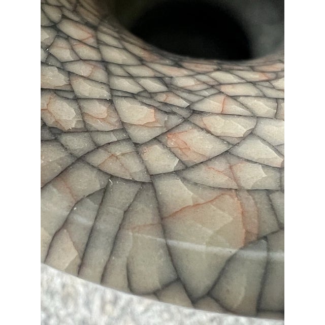 Ceramic Rare Antique Chinese Ge Ware Crackle Glaze Vase - C. T. Loo Collection Export 1921 For Sale - Image 7 of 14