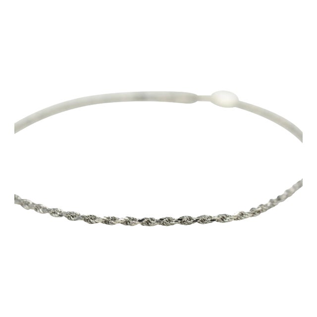 The Madrona: Ladies 14K Gold 8 Inch Thin Rope Bracelet For Sale