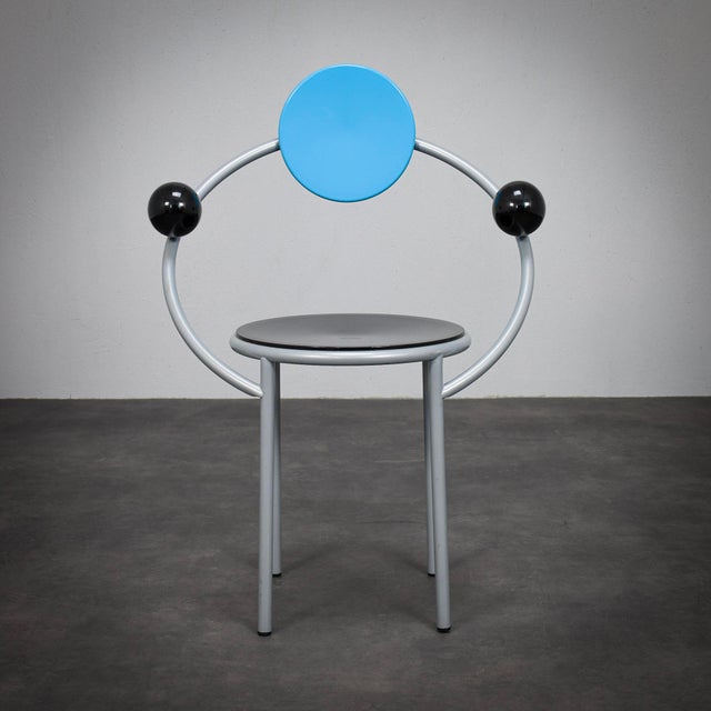 A rare and iconic pair of “first chairs” designed by michele de lucchi in 1981. These chairs are exemplary of the radical...