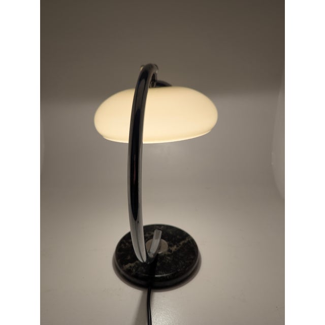 Beige German Art Deco Bauhaus Table Lamp with Glass Shade and Marble Base, 1920s For Sale - Image 8 of 18