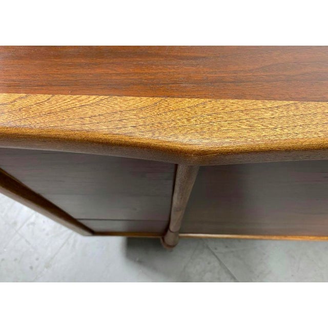 Stunning Mid-Century Modern Walnut and Oak Dresser by Tri-Bond Furniture For Sale - Image 11 of 11