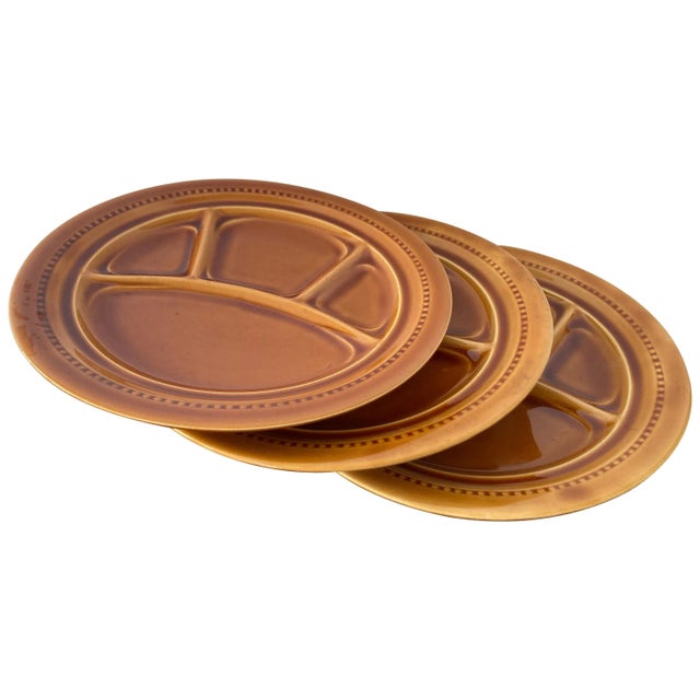 1970s Fondue Plates from Gien Pottery, France, 1970s, Set of 3 For Sale - Image 5 of 5