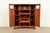 Early 21st Century Stickley Harvey Ellis Collection Arts & Crafts Inlaid Oak and Leaded Glass Bookcase With Drop Front Secretary Desk For Sale - Image 5 of 18
