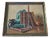 F Martel, French Still Life with Books and Candle, 1920s, Oil on Panel For Sale