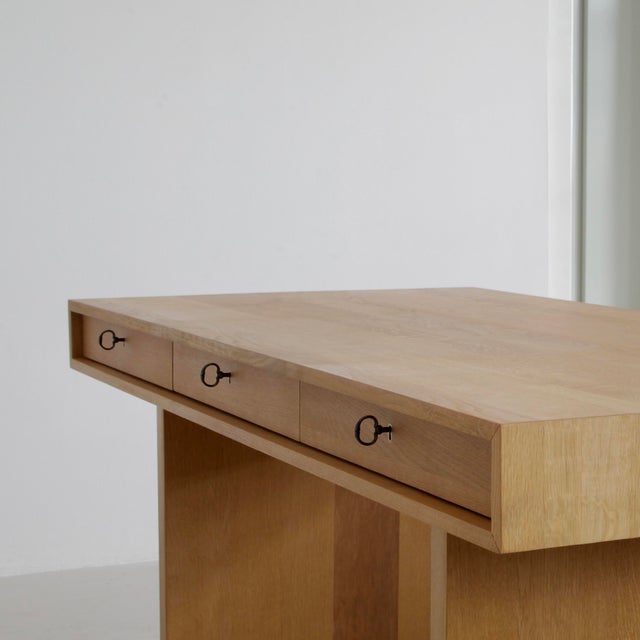 Modern Desk in Oak Veneer, 2000s For Sale - Image 3 of 8