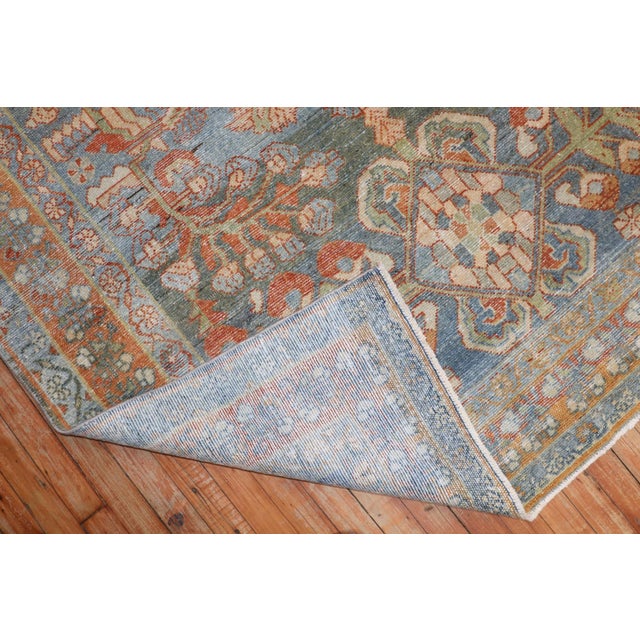Blue Antique Persian Lilihan Gallery Rug rug no.j2706 For Sale - Image 8 of 9
