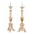 A Pair of Italian 19th Century Painted and Gilded Candlesticks on Tripod Feet For Sale