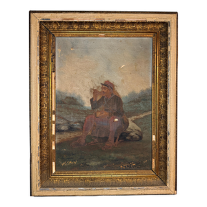 Antique French Military Oil Paintings — Signed Saravoi, 1896, Original Gilt Frames - a Pair