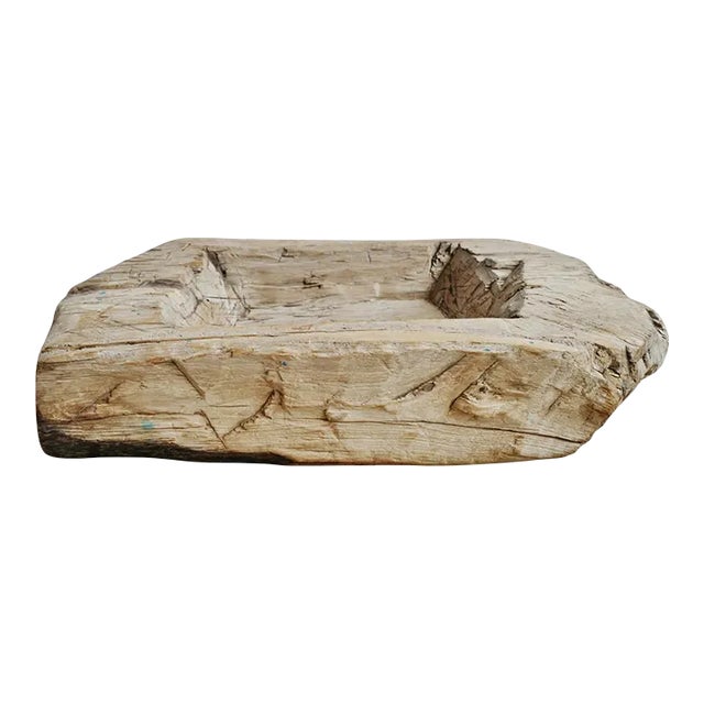 Antique Old India Narrow Wood Trough For Sale