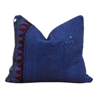 Ohma Antique Indigo Grain Sack Pillow For Sale