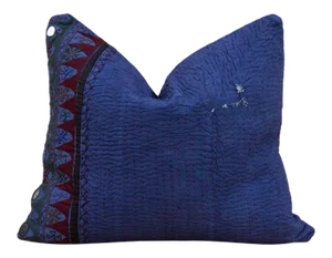 Ohma Antique Indigo Grain Sack Pillow