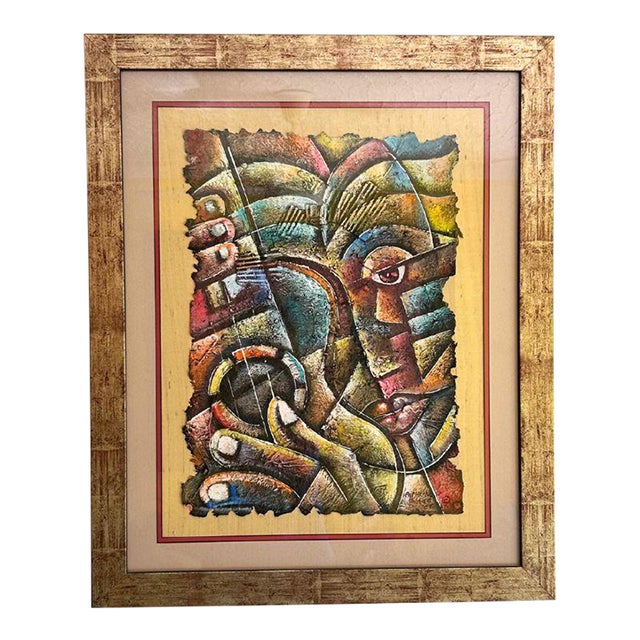 2000s "Rhythms of the Soul" Abstract Expressionism Acrylic on Canvas Painting by Alphanso Blake, Framed For Sale