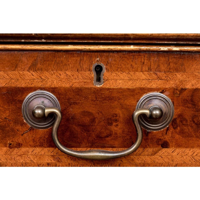 Antique Georgian Style Burl Wood Breakfront Cabinet For Sale - Image 11 of 14