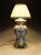 Late 19th Century Victorian Belgian Blue and White Faience Oil Lamp, 1880 For Sale - Image 5 of 14