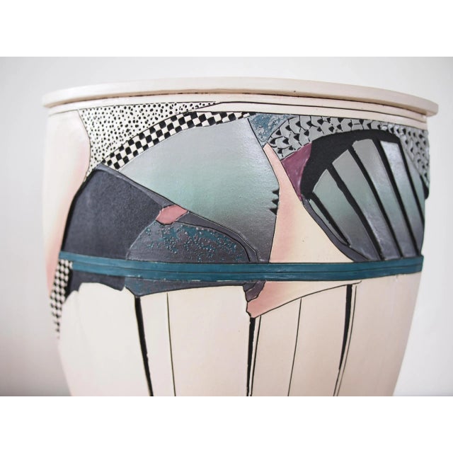 Vintage Abstract Postmodern Ceramic Vase by Nancy April For Sale In Philadelphia - Image 6 of 9