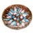 Vintage 1960's Enamel Over Copper Abstract Bowl For Sale