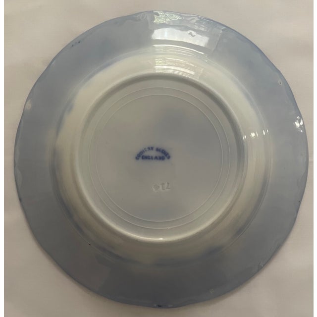 Antique Wood & Sons Flow Blue Soup PLates, Set of 3 For Sale In New York - Image 6 of 10