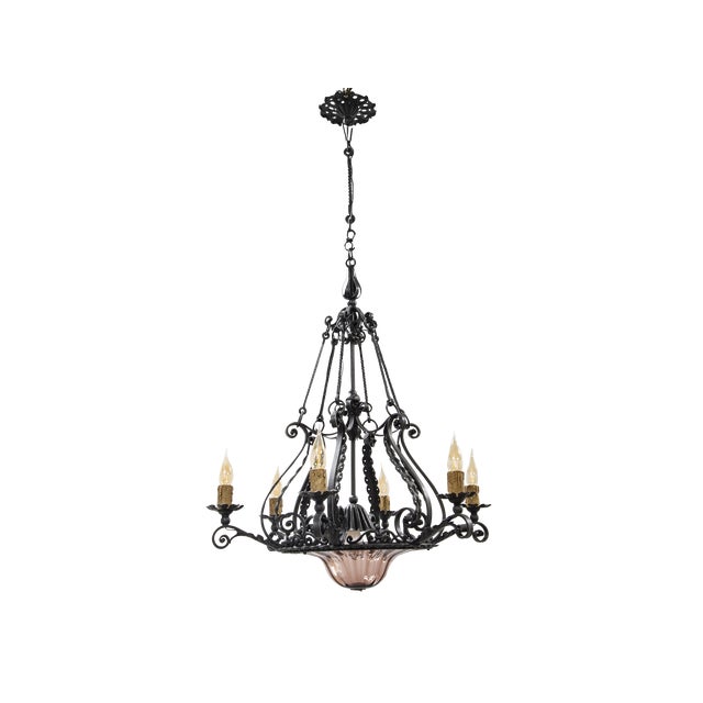 Liberty Chandelier by Alessandro Mazzucotelli, 1890s For Sale