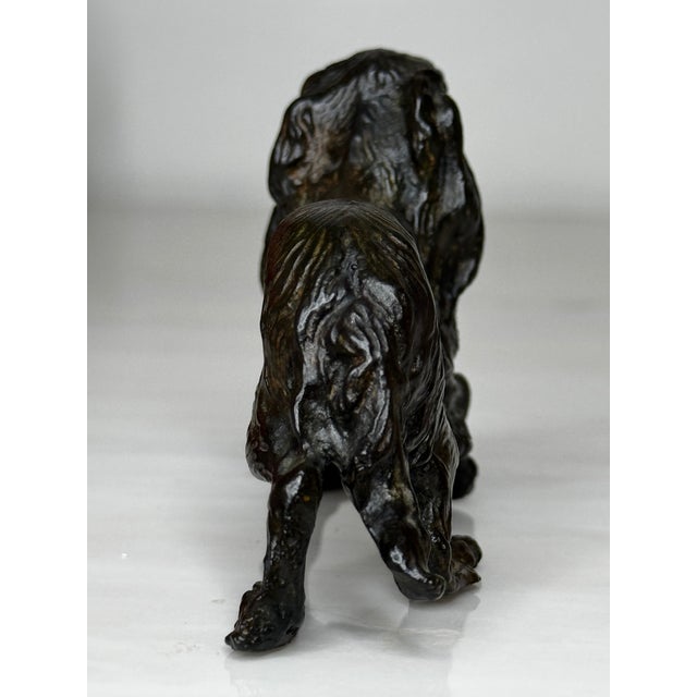 Black Antique Miniature Austrian Bronze Long Haired Dachshund Sculpture Circa 1900 For Sale - Image 8 of 18