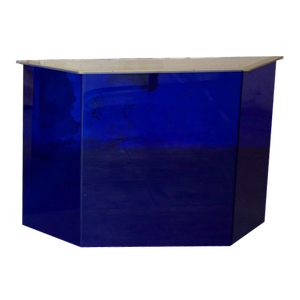 Blue International Acrylic Glass Reception Display Stands, 1980, Set of 2