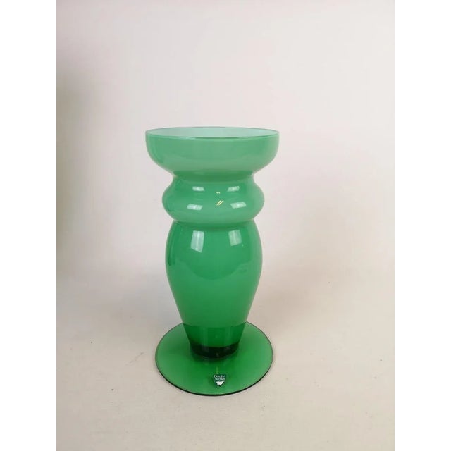 Glass Green Glass from Orrefors, Sweden, Set of 3 For Sale - Image 7 of 10