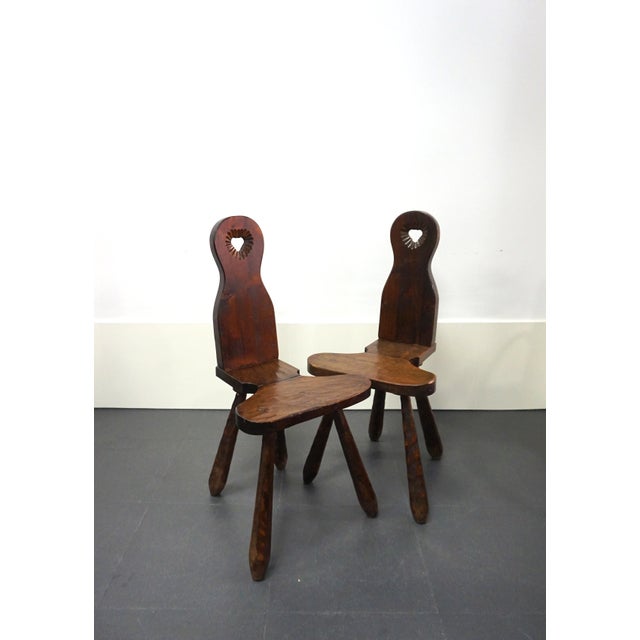 French Brutalist Chairs, 1950s, Set of 2 For Sale - Image 9 of 10